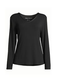Nina von C. - Schlafanzug Oberteil Loungewear Modal - Schwarz