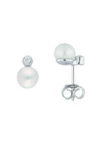 Adelia's - Damen Silber Schmuck 925 Silber Ohrringe  Ohrstecker mit Zirkonia - silber