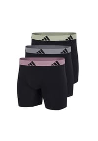 adidas - Herren Boxershorts, 3er Pack - Boxer Briefs, Active Flex Cotton, Logo - Schwarz/Grau