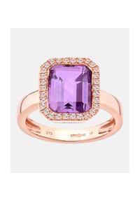 Diamant L'eternel - Halo Ring, mit 0.2 ct Diamant, 375 Roségold - rose gold
