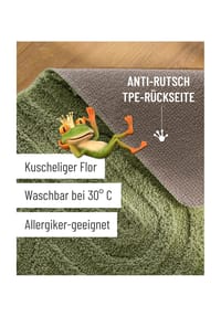 WECONhome Badteppich Fiete - Hoch-Tief-Effekt - Badteppich - anthrazit grau