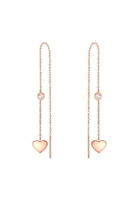 EAST / SIDE - Damen Ohrringe aus Edelstahl in Roségold mit Preciosa - roségold