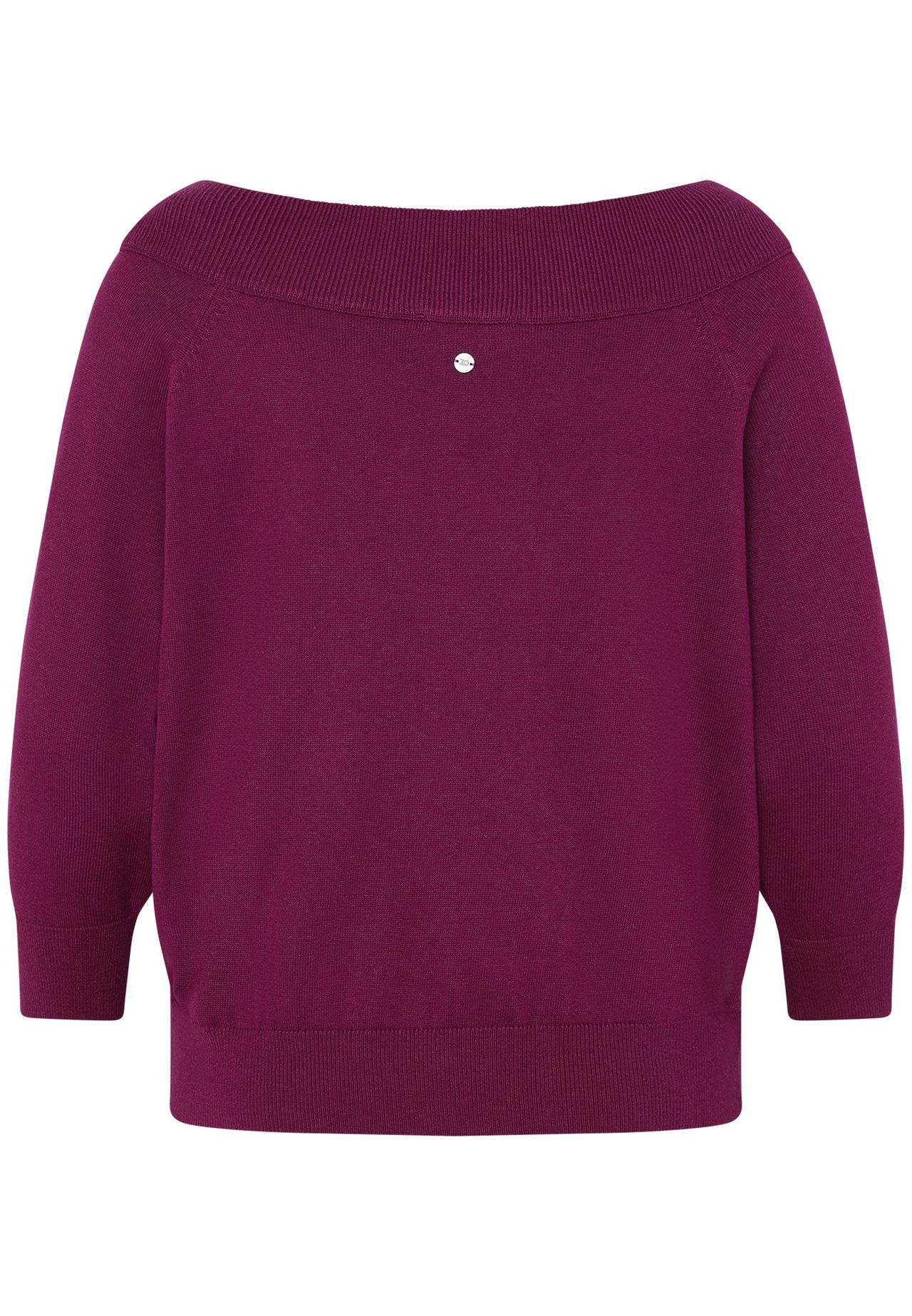 Zero Strickpullover Mit Carmenausschnitt, Lila, 42