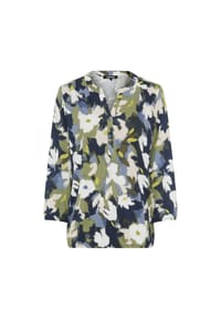 olsen - Shirt mit Allover-Dessin und Tunikaausschnitt - Moss Green