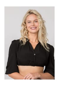 STOCKERPOINT - Dirndlbluse Florina, V-Ausschnitt, für Damen - SCHWARZ
