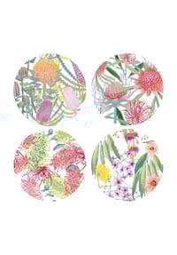 MAXWELL & WILLIAMS - Untersetzer-Set, Keramik, 4-teilig Native Blooms - MEHRFARBIG