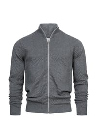 KRONSTADT - Strickjacke KSCarlo Zip - Black