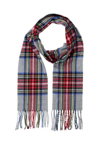 collezione alessandro® - Winterschal London mit Karomuster in rot-grau-blau - rot