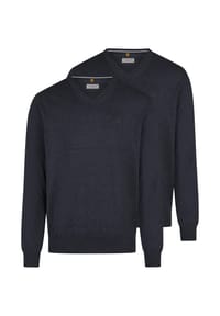 redmond - Pullover 2er Pack Basic - Schwarz