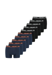 HEAD® - Herren Boxershorts, 10er Pack - Basic Boxer Trunks ECOM, Stretch Cotton - Dunkelblau