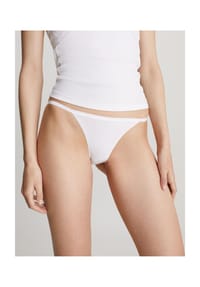 Calvin Klein - Ideal Cotton PTA Tanga, Gummibund, für Damen - 100 WHITE