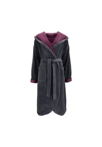 VOSSEN® - Bademäntel Damen Kapuze Balance Carmen graphit/elderberry - 0005 - grau