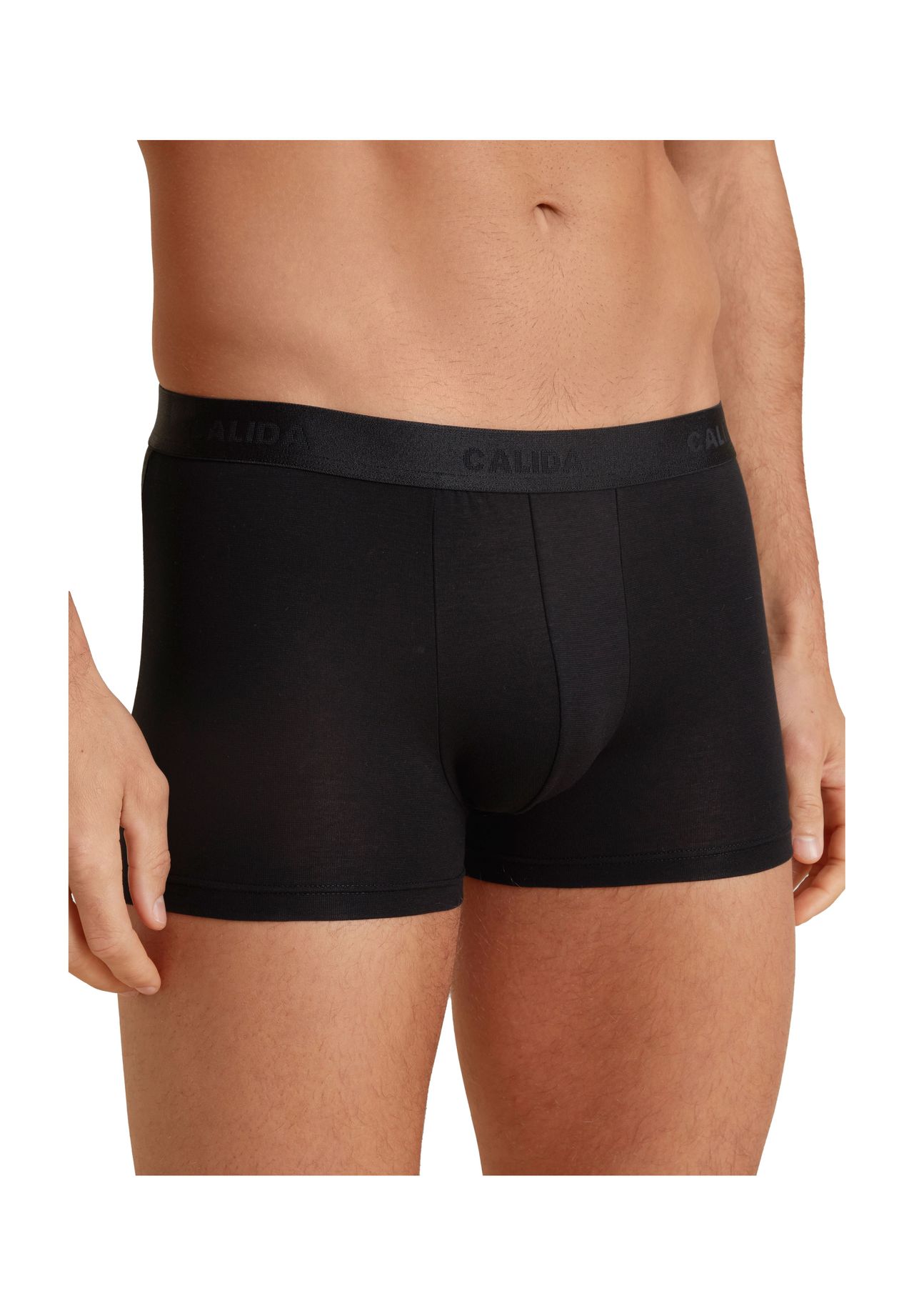 Calida Herren Schwarz Trunk Baumwolle Unifarben - Bild 10