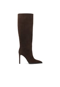 Kazar - Hochhackige Stiefel mit Schaft zum Hineinschlüpfen - Dunkelbraun