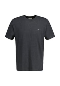 GANT - Herren T-Shirt - REGULAR SHIELD, Rundhals, kurzarm, Baumwolle, Stickerei - Anthrazit