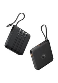 MANIKE - Powerbank 20000mAh Power Bank mit Kabel Klein USB C 22.5W - schwarz