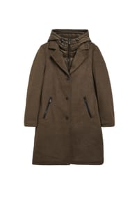 s.Oliver - Outdoor-Mantel, abnehmbarem Kapuzeneinsatz, für Damen - 89W2  BROWN
