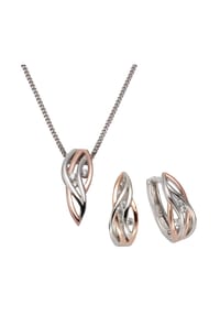 zeeme SILVER - Schmuck-Set 925/- Sterling Silber 9 Zirkonia - weiß