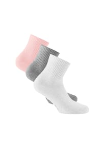 Rohner Advanced Socks - Unisex Quarter Socken, 3er Pack - Sport Quarter, Baumwollmischung, einfarbig - Grau