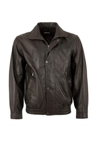 MADDOX - Herren Lederjacke Blouson Lammnappa dunkelbraun - braun