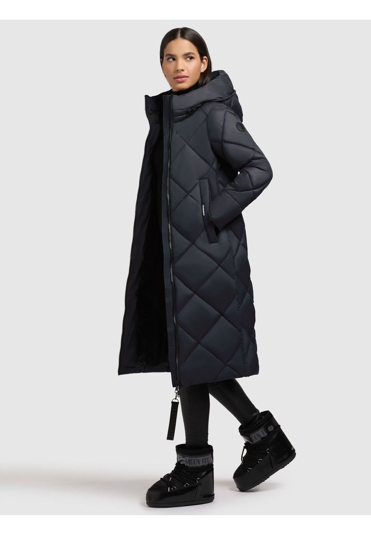 Damen Wintermantel 'Charlyn 4' – Parka Mit Reißverschluss, Langarm, Größe S