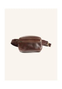 BUCKLE & SEAM - Leder Umhängetasche DASH, wasserdicht - Braun