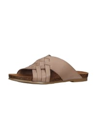 COSMOS® Comfort - Leder Pantoletten - Taupe