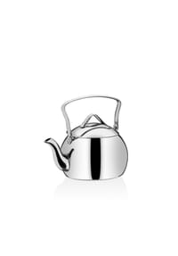 KORKMAZ - Tombik Teekessel 1L aus 18/10-Edelstahl - Elegant & Praktisch - Silber 1L