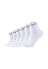 MUSTANG® - Herren Quartersocken, 6er Pack - Casual Organic Cotton Quarter, uni - Dunkelgrau Mix