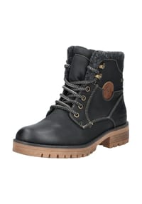 TOM TAILOR - Lederimitat Stiefelette - Schwarz