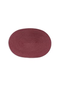 CONTINENTA - Tischset Oval, Kunstfaser, Weinrot, 45 x 31 cm - Graublau