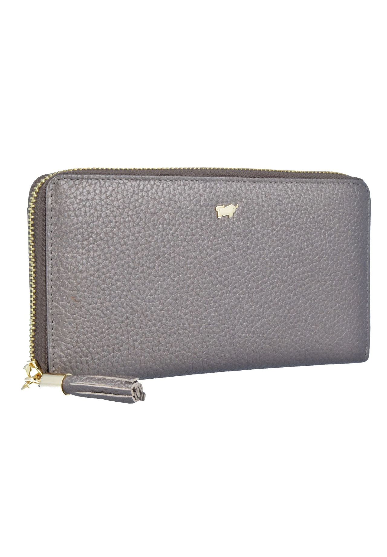 Braun BÜFfel GeldböRse, Leder, Emblem, Fransen, FüR Damen, Schwarz
