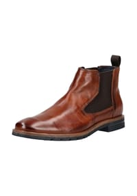 bugatti - Leder/Textil Stiefelette - Cognac