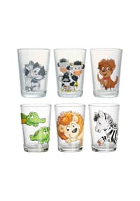 Ritzenhoff & Breker Kindergläser Hof- und Zootiere 205 ml 6er Set bunt - HAPPY ZOO, HOFTIERE - bunt