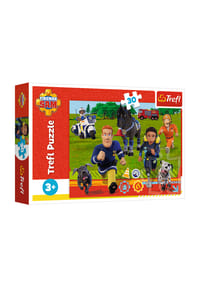 Trefl - Puzzle Feuerwehrmann Sam, Kinderpuzzle, 30 Teile, 27 x 20 cm - 