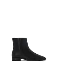 Kazar - Flache Lederstiefel mit Reißverschluss - Schwarz