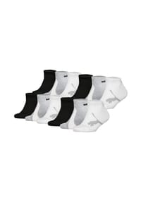 PUMA® - Kinder Sneakersocken, 12er Pack - BWT Sneaker 12P, Logos, einfarbig - Grau/Weiß/Rosa