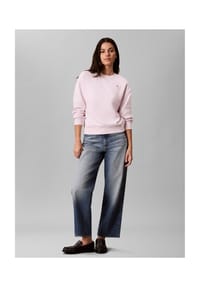 Calvin Klein Jeans - Sweatshirt, Rippbündchen, für Damen - 3FS PINK