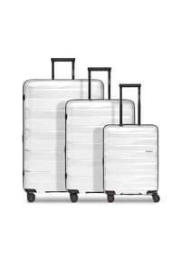 bergpfeil® Travel - Travel 4-Rollen Kofferset 3-tlg. mit Dehnfalte - arctic silver metallic