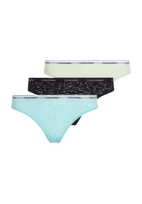 Calvin Klein - Brazilian Slips, 3er-Pack, Logo-Bund, für Damen - UB1 BLACK