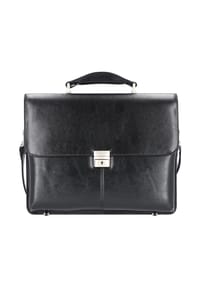 Alassio® - Faenza Faenza Aktentasche Leder 40 cm Laptopfach - schwarz