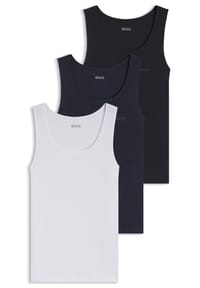 BOSS - Unterhemd Rib Classic, 3er-Pack, für Herren - 001 BLACK