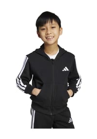 adidas - Sweatjacke, geteilte Kängurutasche, für Kinder - 0 BLACK/WHITE