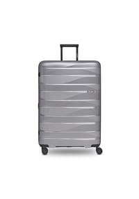 bergpfeil® Travel - Travel 4-Rollen Trolley L 75 cm mit Dehnfalte - arctic silver metallic