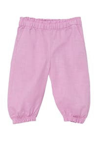 s.Oliver - Stoffhose, Baumwolle, Gummibund, für Babys und Kleinkinder - LILAC/PINK