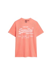 Superdry. - Herren T-Shirt - VI Neon Relaxed Tee , Logo, Rundhals, einfarbig - Orange