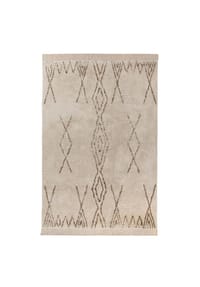 Kayoom - Wohnzimmer Teppich – Kurzflorteppich Alena 125 in creme - braun – Modern - 