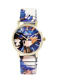 RAPTOR Raptor - Damen Quarz Armbanduhr Colorful Edition mit Edelstahlzugarmband - Mineralglas - Colorful Edition 1