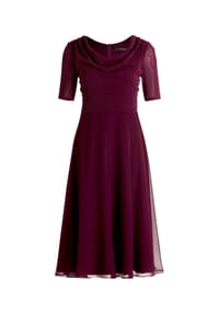 Vera Mont - Cocktailkleid, Wasserfall-Ausschnitt, für Damen - 6179 STR AUBERGINE