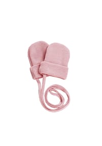 maximo® - BABY-Fausthandschuhe ohne Daumen, Fleecefutter, Basicfarben - hellbraunmeliert
